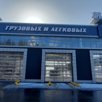 Вентилируемый фасад из композитных панелей автомоечного комплекса в г. Воронеж