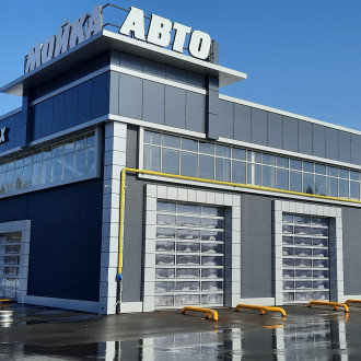 Вентилируемый фасад из композитных панелей автомоечного комплекса в г. Воронеж
