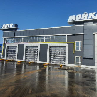 Вентилируемый фасад из композитных панелей автомоечного комплекса в г. Воронеж