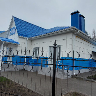 Вентилируемый фасад из металлокассет Расчётно-кассового центра Газпром Межрегионгаз Воронеж