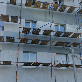 Устройство штукатурного фасада с утеплением частного дома в Воронеже