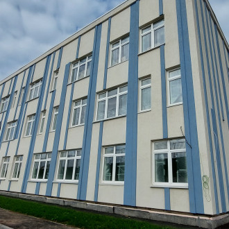 Устройство "Мокрого фасада" с утеплением общеобразовательной школы в Туле
