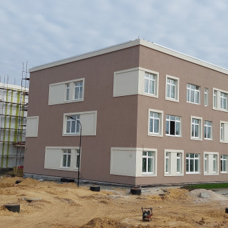 Устройство "Мокрого фасада" с утеплением общеобразовательной школы в Туле