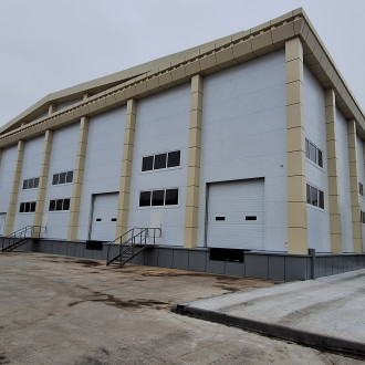 Вентилируемый фасад из композитных панеле здания "Цех производства изолята и концетрата" в г.Алексеевка