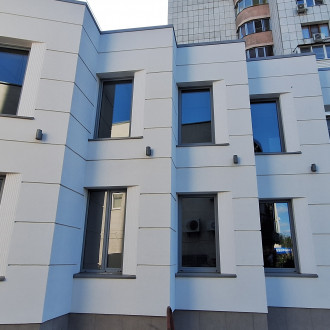 Устройство СФТК с утеплением и устройством архитектурных элементов медецинского центра в Воронеже